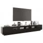 Preview: TV-Schrank mit LED-Leuchten Schwarz 260x35x40 cm