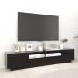 Preview: TV-Schrank mit LED-Leuchten Schwarz 200x35x40 cm