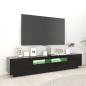 Preview: TV-Schrank mit LED-Leuchten Schwarz 200x35x40 cm