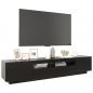 Preview: TV-Schrank mit LED-Leuchten Schwarz 200x35x40 cm