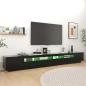 Preview: TV-Schrank mit LED-Leuchten Schwarz 300x35x40 cm