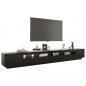 Preview: TV-Schrank mit LED-Leuchten Schwarz 300x35x40 cm