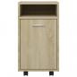 Preview: Beistellschrank mit Rollen Sonoma-Eiche 33x38x60 cm