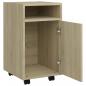 Preview: Beistellschrank mit Rollen Sonoma-Eiche 33x38x60 cm