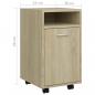 Preview: Beistellschrank mit Rollen Sonoma-Eiche 33x38x60 cm