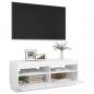 Preview: TV-Schrank mit LED-Leuchten Weiß 100x35x40 cm