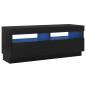 Preview: TV-Schrank mit LED-Leuchten Schwarz 100x35x40 cm