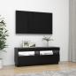 Preview: TV-Schrank mit LED-Leuchten Schwarz 100x35x40 cm