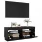 Preview: TV-Schrank mit LED-Leuchten Schwarz 100x35x40 cm