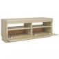 Preview: TV-Schrank mit LED-Leuchten Sonoma-Eiche 100x35x40 cm