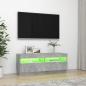 Preview: TV-Schrank mit LED-Beleuchtung Betongrau 100x35x40 cm