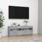 Preview: TV-Schrank mit LED-Beleuchtung Betongrau 100x35x40 cm