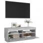 Preview: TV-Schrank mit LED-Beleuchtung Betongrau 100x35x40 cm