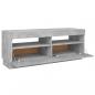 Preview: TV-Schrank mit LED-Beleuchtung Betongrau 100x35x40 cm