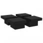 Preview: Couchtisch Schwarz 90x90x28 cm Holzwerkstoff