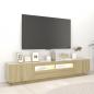 Preview: TV-Schrank mit LED-Leuchten Sonoma-Eiche 200x35x40 cm