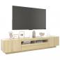 Preview: TV-Schrank mit LED-Leuchten Sonoma-Eiche 200x35x40 cm