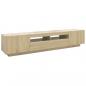 Preview: TV-Schrank mit LED-Leuchten Sonoma-Eiche 200x35x40 cm