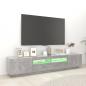 Preview: TV-Schrank mit LED-Leuchten Betongrau 200x35x40 cm