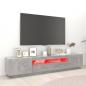 Preview: TV-Schrank mit LED-Leuchten Betongrau 200x35x40 cm