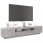 Preview: TV-Schrank mit LED-Leuchten Betongrau 200x35x40 cm