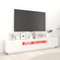 Preview: TV-Schrank mit LED-Leuchten Hochglanz-Weiß 200x35x40 cm