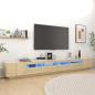 Preview: ARDEBO.de - TV-Schrank mit LED-Leuchten Sonoma-Eiche 300x35x40 cm