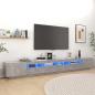 Preview: ARDEBO.de - TV-Schrank mit LED-Leuchten Betongrau 300x35x40 cm