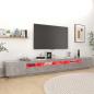 Preview: TV-Schrank mit LED-Leuchten Betongrau 300x35x40 cm