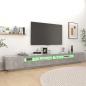 Preview: TV-Schrank mit LED-Leuchten Betongrau 300x35x40 cm