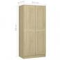 Preview: Kleiderschrank Sonoma-Eiche 82,5x51,5x180 cm Holzwerkstoff