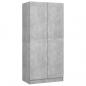 Preview: Kleiderschrank Betongrau 82,5x51,5x180 cm Holzwerkstoff