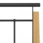 Preview: Bettgestell Metall und Massivholz Eiche 90x200 cm