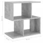 Preview: Nachttisch Betongrau 50x30x51,5 cm Holzwerkstoff