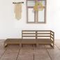 Preview: ARDEBO.de - 3-tlg. Garten-Lounge-Set Honigbraun Massivholz Kiefer