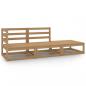 Preview: ARDEBO.de - 3-tlg. Garten-Lounge-Set Honigbraun Massivholz Kiefer