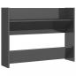 Preview: Wand-Schuhschrank Hochglanz-Grau 80x18x60 cm Holzwerkstoff