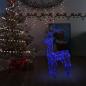 Preview: ARDEBO.de - LED-Rentier Weihnachtsdeko 90 LEDs 60x16x100 cm Acryl