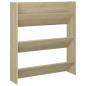 Preview: Wand-Schuhschrank Sonoma-Eiche 80x18x90 cm Holzwerkstoff