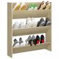 Preview: Wand-Schuhschrank Sonoma-Eiche 80x18x90 cm Holzwerkstoff