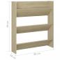 Preview: Wand-Schuhschrank Sonoma-Eiche 80x18x90 cm Holzwerkstoff