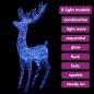 Preview: LED-Rentier XXL Acryl Weihnachtsdeko 250 LED 180 cm Blau