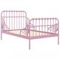 Preview: Ausziehbett Rosa Metall 80x130/200 cm