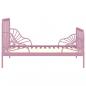 Preview: Ausziehbett Rosa Metall 80x130/200 cm