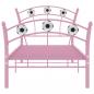 Preview: Einzelbett mit Fußball-Design Rosa Metall 90x200 cm