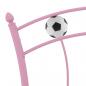 Preview: Einzelbett mit Fußball-Design Rosa Metall 90x200 cm