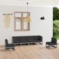 Preview: ARDEBO.de - 6-tlg. Garten-Lounge-Set mit Kissen Kiefer Massivholz