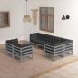 Preview: ARDEBO.de - 7-tlg. Garten-Lounge-Set mit Kissen Massivholz Kiefer