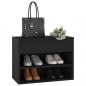 Preview: Schuhbank Schwarz 60x30x45 cm Holzwerkstoff