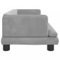 Preview: Hundebett Hellgrau 80x45x30 cm Samt